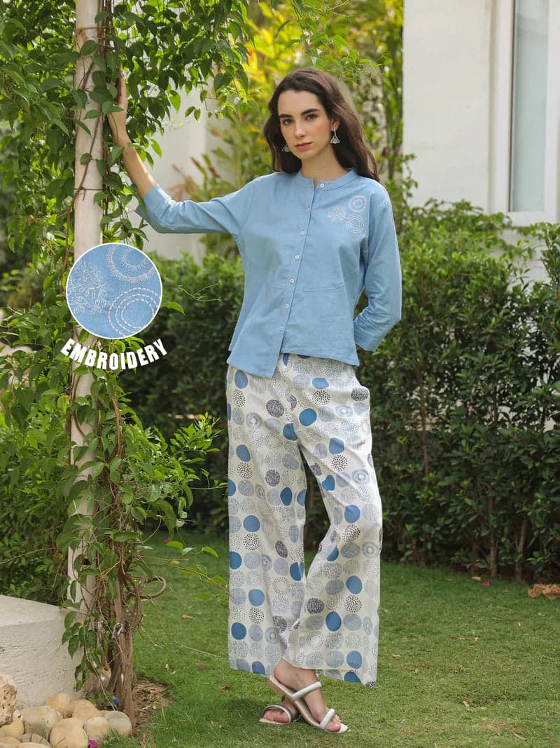 Indigo Mandarin Twin Set